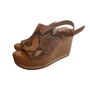 Dolce Vita Snake Skin Espadrilles Wedge Sandals Size 8.5